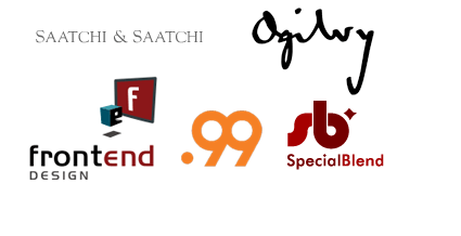 We partner with Saatchi & Saatchi Interactive, Ogilvy Interactive, Frontend Design, .99 and Special Blend.